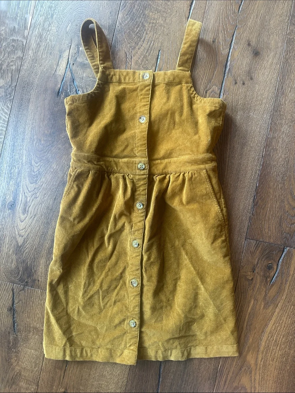 Crewcuts Mustard Corduroy Button-Front Jumper